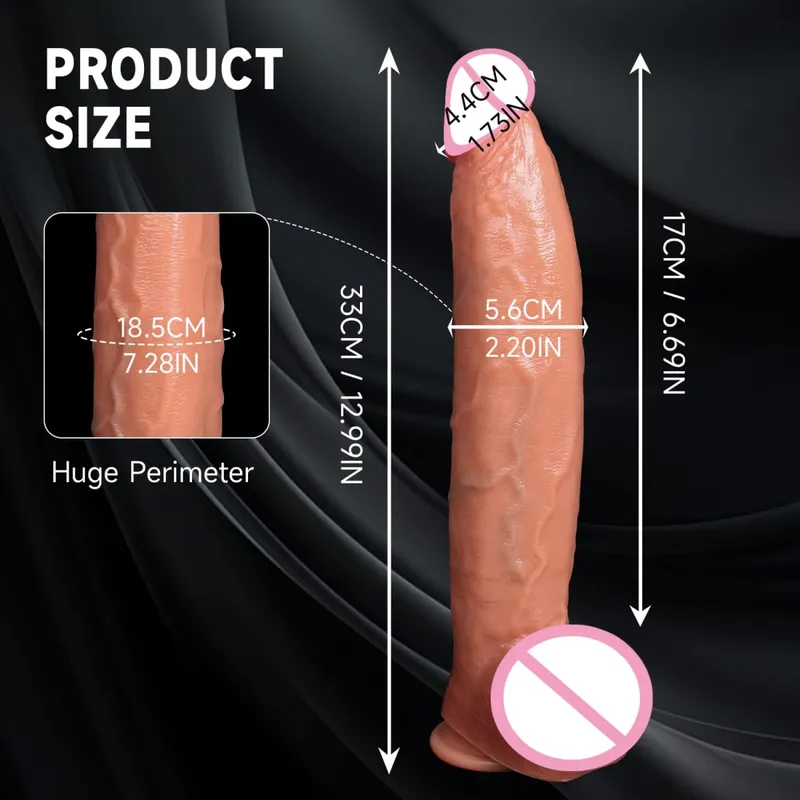 Huge Black Dildos Adult Sex Toys for Women Realistic Dildo Double Layered Liquid Silicone Thick Penis Woman Masturbation Penis