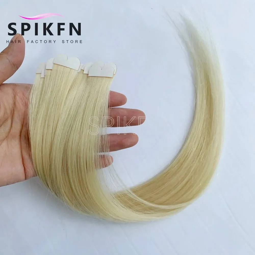 14inches Mini Tape-In Hair Extensions Straight Human Hair Seamless Skin Weft 10pcs/pack Lightweight Butterfly Tape Hair