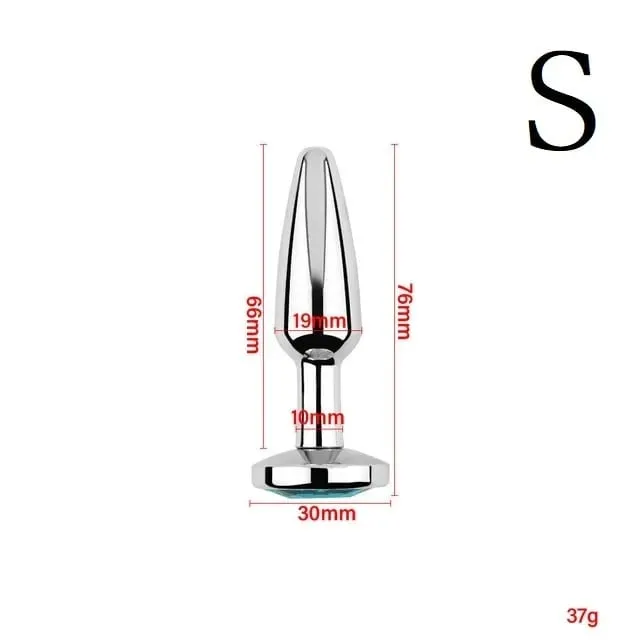 Perline anali in metallo di piccole dimensioni Butt Plug Mini Arcobaleno Butt plug in oro rosa Gioielli in cristallo Trainer Dildo anale Masturbazione Giocattolo del sesso