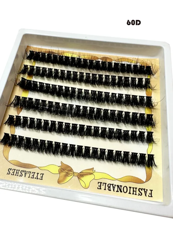 32 rangées de cils Manga œil de renard cils yeux de chat cils individuels aspect naturel bricolage Extension de cils Volume grappes de cils