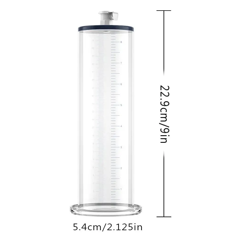 Manual Acrylic Penis Pump for Men with Pressure Gauge Clear Cylinders Vacuum Enlargement Masturbation Trainer Adult Sex Toy Set