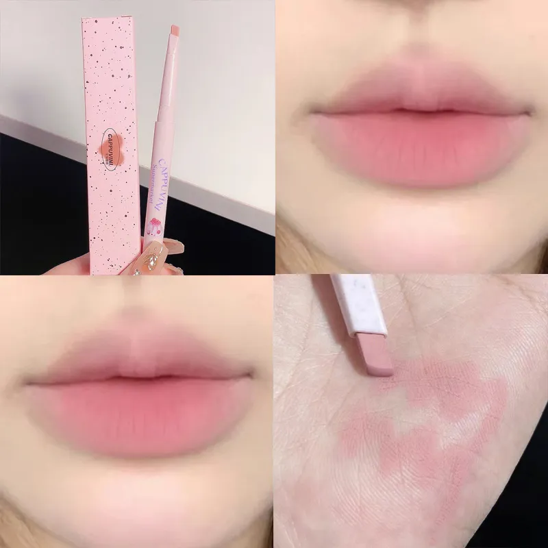 Matte Lip Liner Outline Lips Lipstick Pen Waterproof Long-lasting Color Lip Pencil Lipstick Pen
