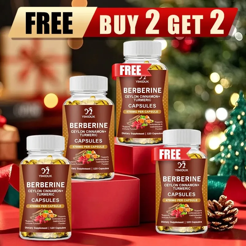 Berberine 4700 Mg Supplement with Ceylon Cinnamon Support Heart Health Immune System Healthy GI & Cholesterol Gluten-Free