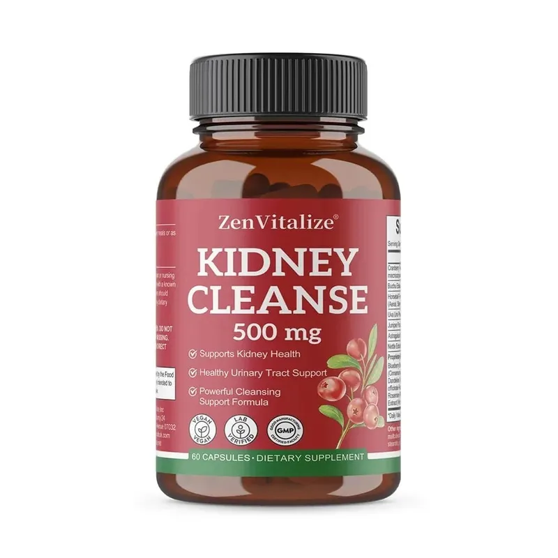 Kidney Cleanse Supplement with Cranberry Supports Urinary Tract Renal Health & Immune System Function