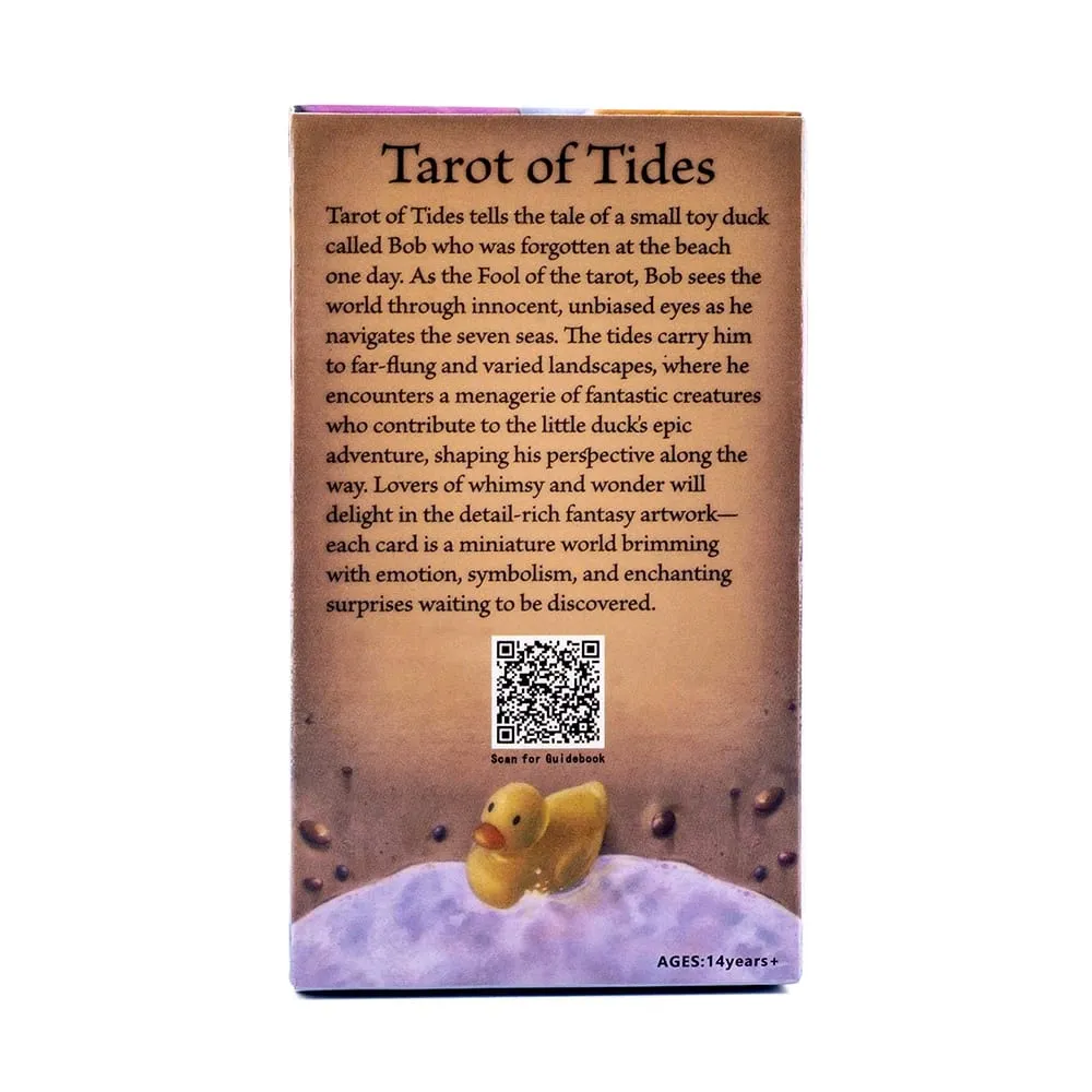 Tarot of Tides: The Adventures of A Duck Named Bob ― Double-embossed Cardstock Unique 78PCS Tarot Deck Board Game Cards