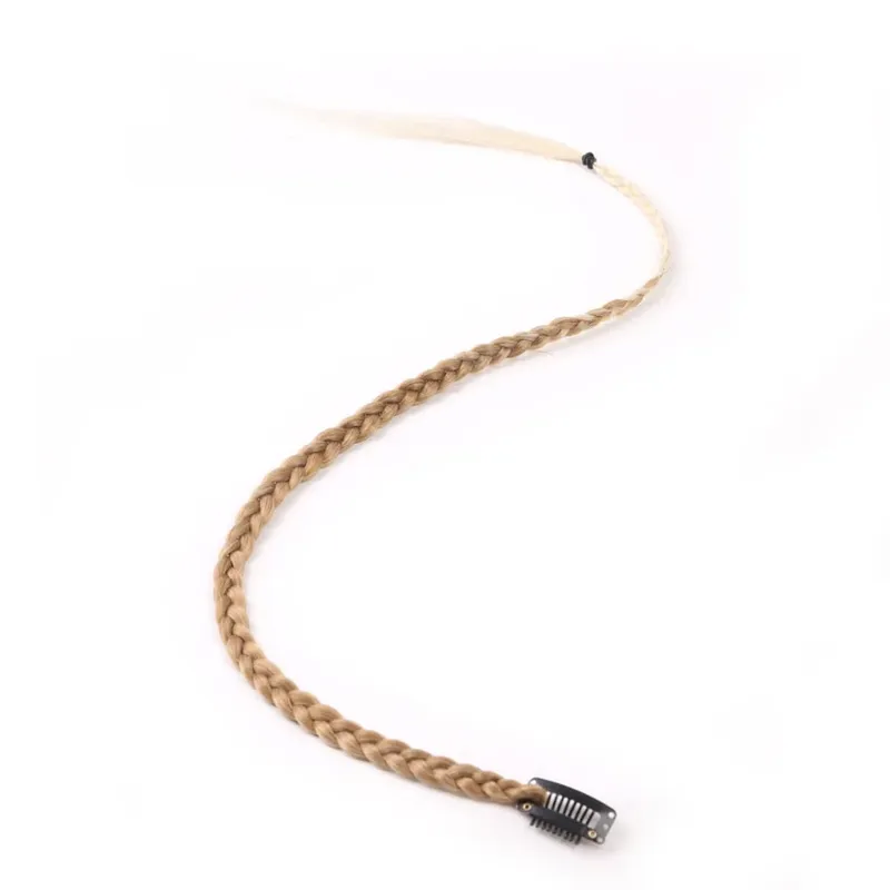 Sambungan Klip Dalam 5 Keping/Lot Sintetik Pelangi Berwarna-warni Sambungan Rambut Tocang 22 Inci Dengan Tocang Kotak Potong Rambut Ombre