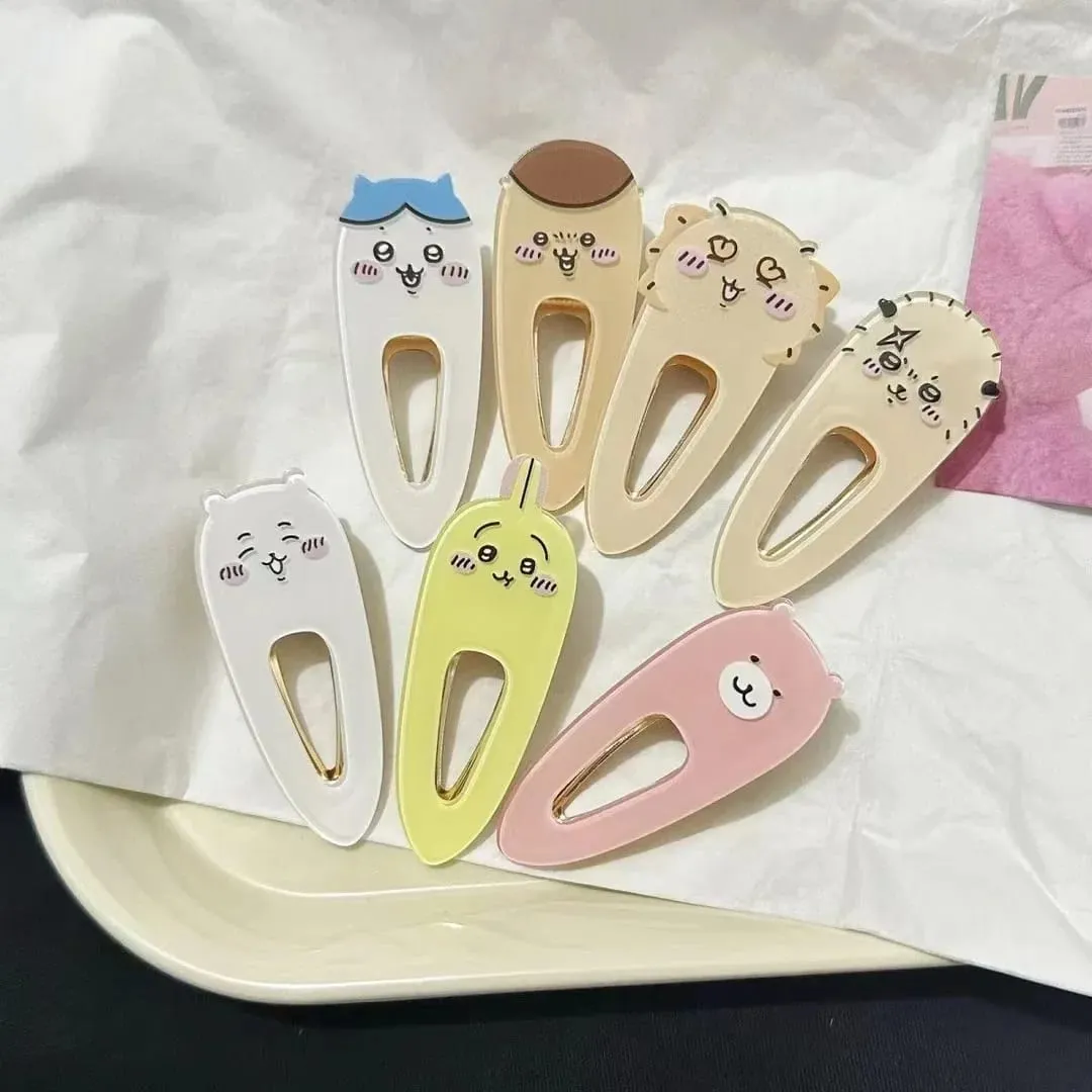 New jiyi jiyi Acrylic Hairpin Xiaoba Usachijiyi Flying Squirrel Chestnut Head Cute Cartoon Duckbill Clip Student Girl