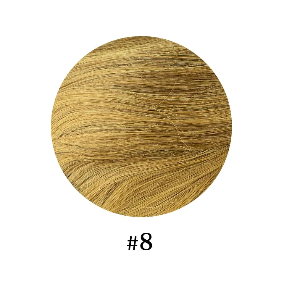 Clip in One Piece Straight 10inches with 5clips Human Hair Extension Brazilian Remy Hairpiece Clip in Hair Extensions Natural