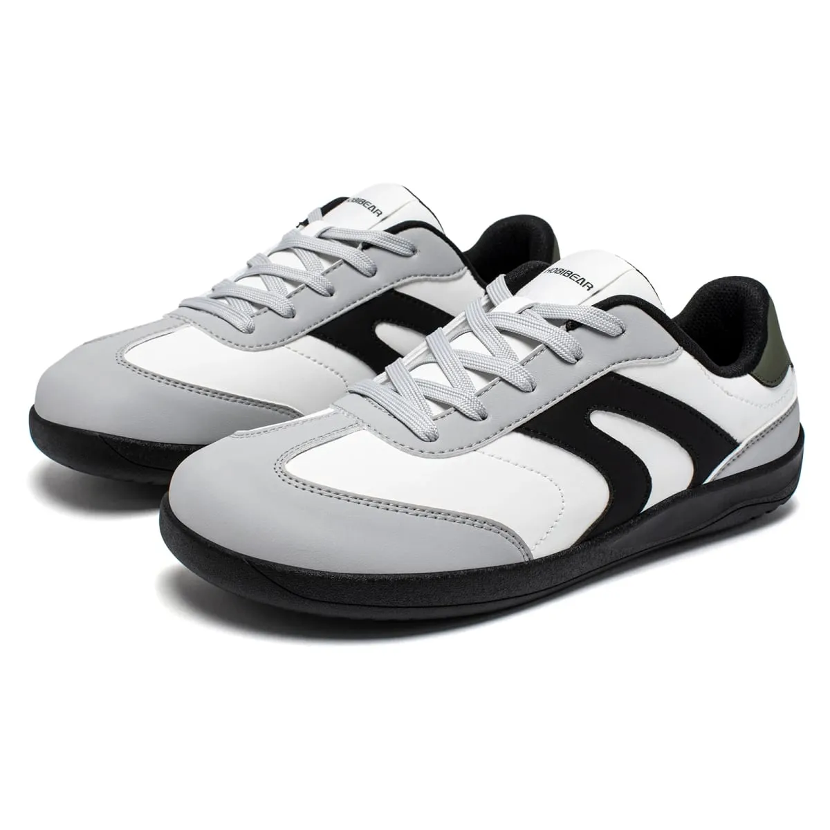 Wide Toe Shoes Unisex Artificial Leather Barefoot Sneakers Casual Retro Zero Drop Shoes for Women Men