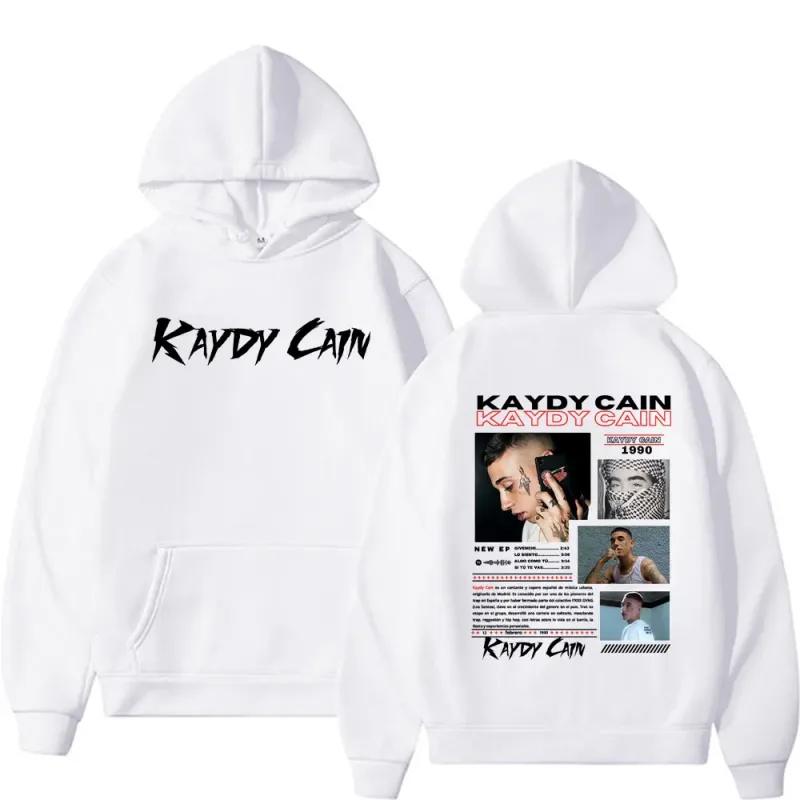 Rapper Kaydy Cain Album 2026 Graphic Hoodies Men Women Fashion Vintage High Street Oversized Loose Bodywarmer Hooded Sweatshirts