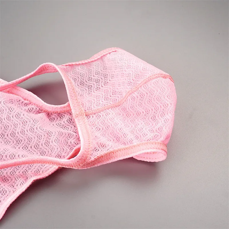 Ultra Thin Strap Mesh Nylon Briefs for Men Bulge Pouch Low Rise Breathable Male Underwear Sexy Plus Size Panties S-XL