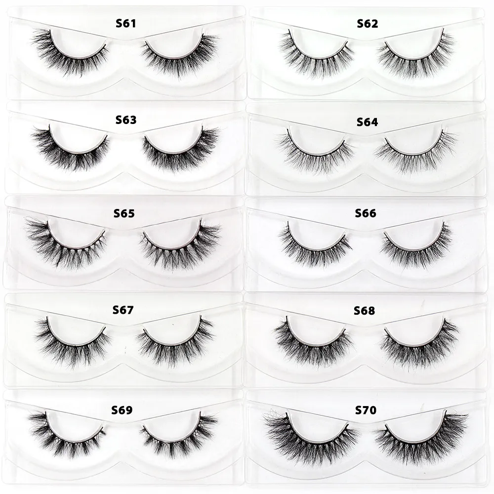 Short Natural 3D Mink Lashes Fluffy Wispy Fake Eyelashes Crisscross False Lashes Eyelash Extension Makeup