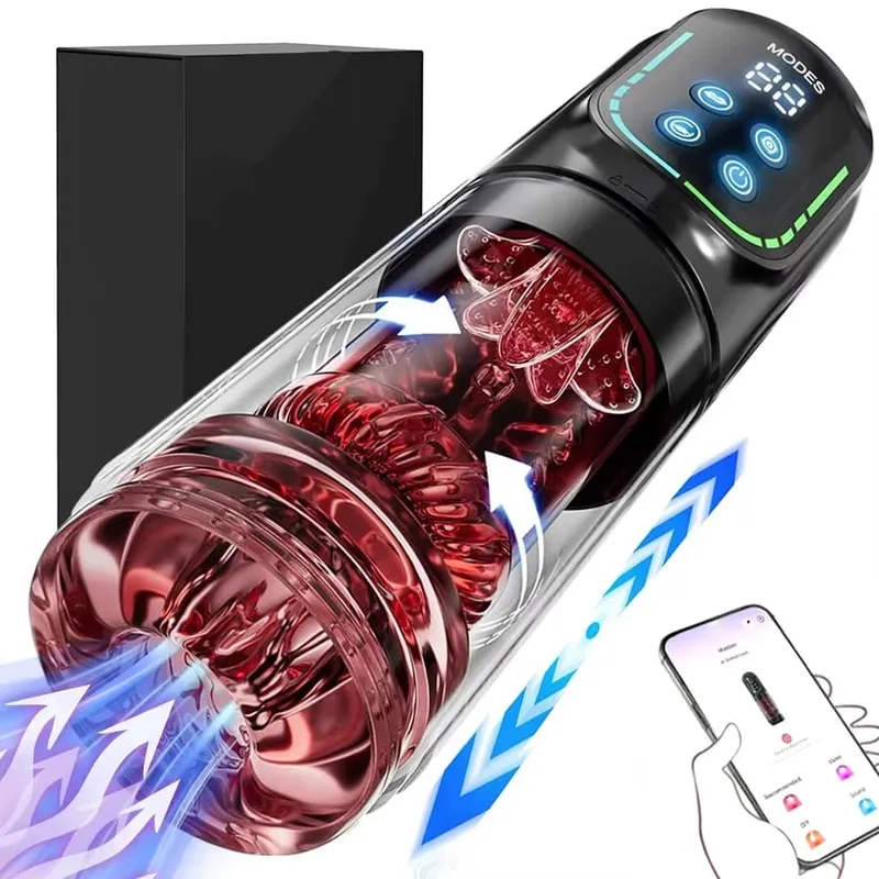 Automatic Male Masturbator Telescopic Rotation Vagina Masturbation Equipment Sex Toys for Men Goods for Adults Piston Mastubator