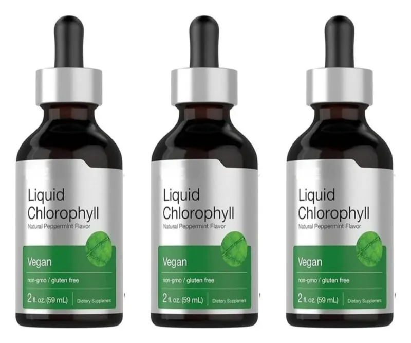 Chlorophyll Liquid Drops Mint Flavor 59ml with Herbal Plant Extract Natural Dietary Supplement Mix with Water for Consumption