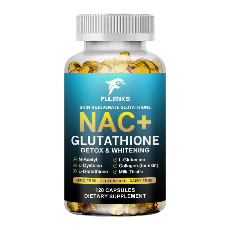 Glutathione & NAC Detox Formula Capsules Supports Antioxidant Protection Liver Function Skin Brightening & Immune Balance