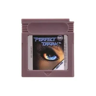 เขียนใหม่ได้ USA รุ่น GBC เกม Perfect Dark 9 สีเปลือกหอยพร้อมแบตเตอรี่คอนโซลวิดีโอเกมการ์ด