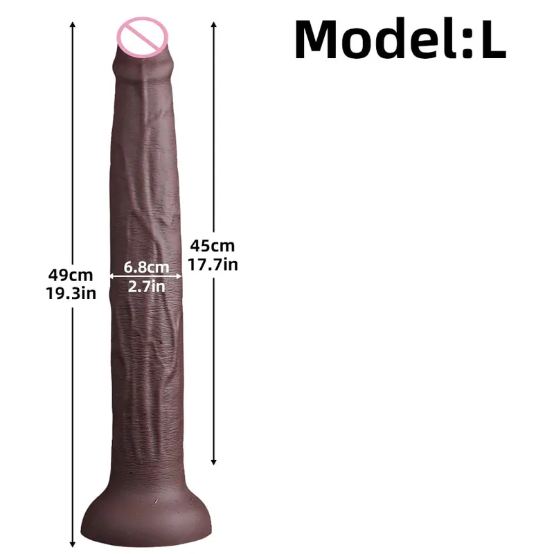 Super Long Realistic Dildos Butt Plug Soft Silicone Penis Adult Supplies Suction Cup Sex Toys for Woman Men Vagina Anal Massage