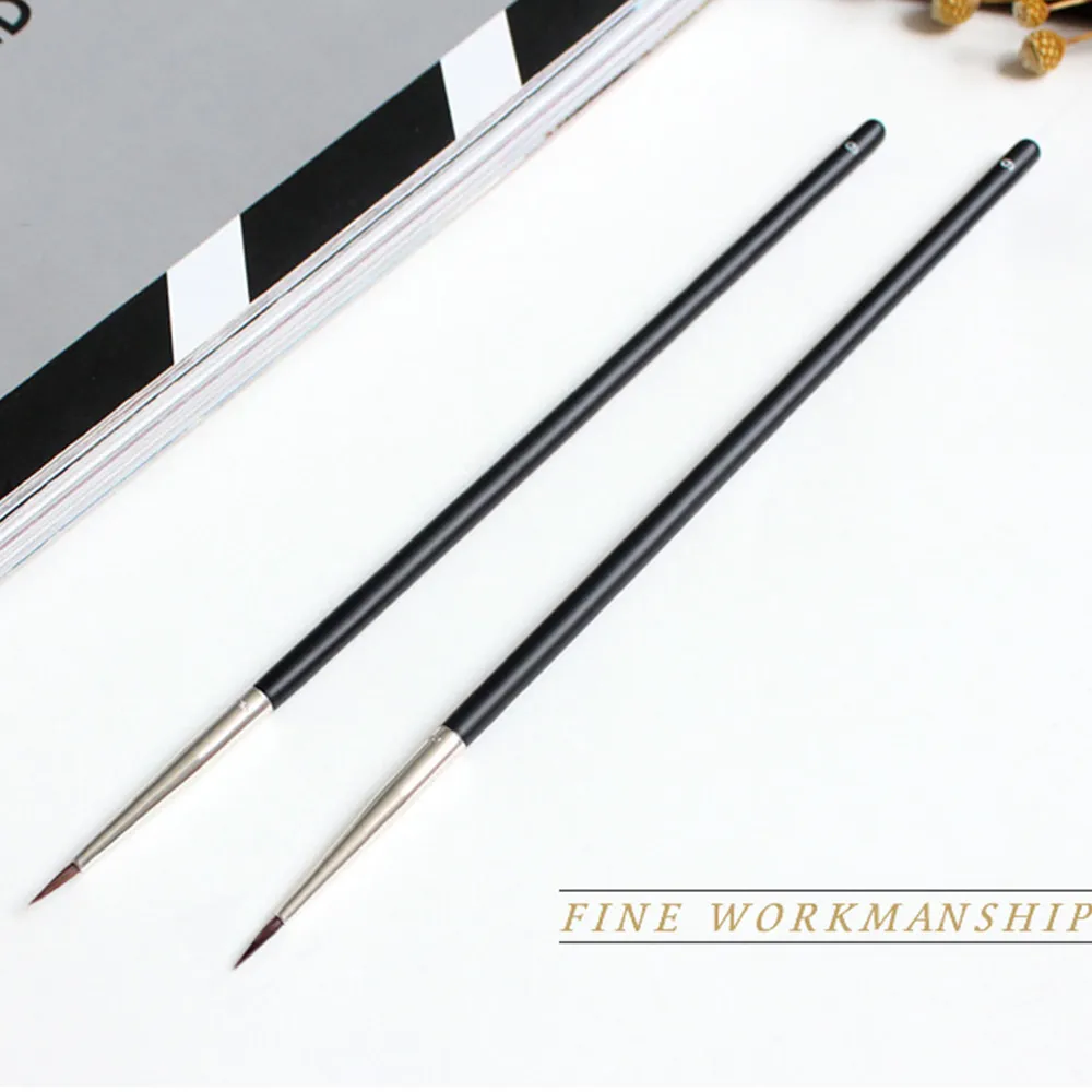 Women Makeup Brushes Fine Eyebrow Cream Brush Black Eyeliner Brush Eyeliner Pen Mink Hair
