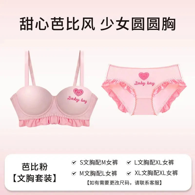 Sutiã sem fio sem costura, coração azul, redondo, meia xícara, lingerie para peito pequeno, push up, sem arame, sexy, íntimo