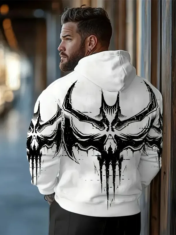 Hoodies Cetakan 3D Kelawar Gothic Lelaki untuk Lelaki Wanita Baju Sweat Gaya Jalanan Pullover Baju Olahraga Halloween Musim Gugur/Musim Sejuk Longgar Kasual