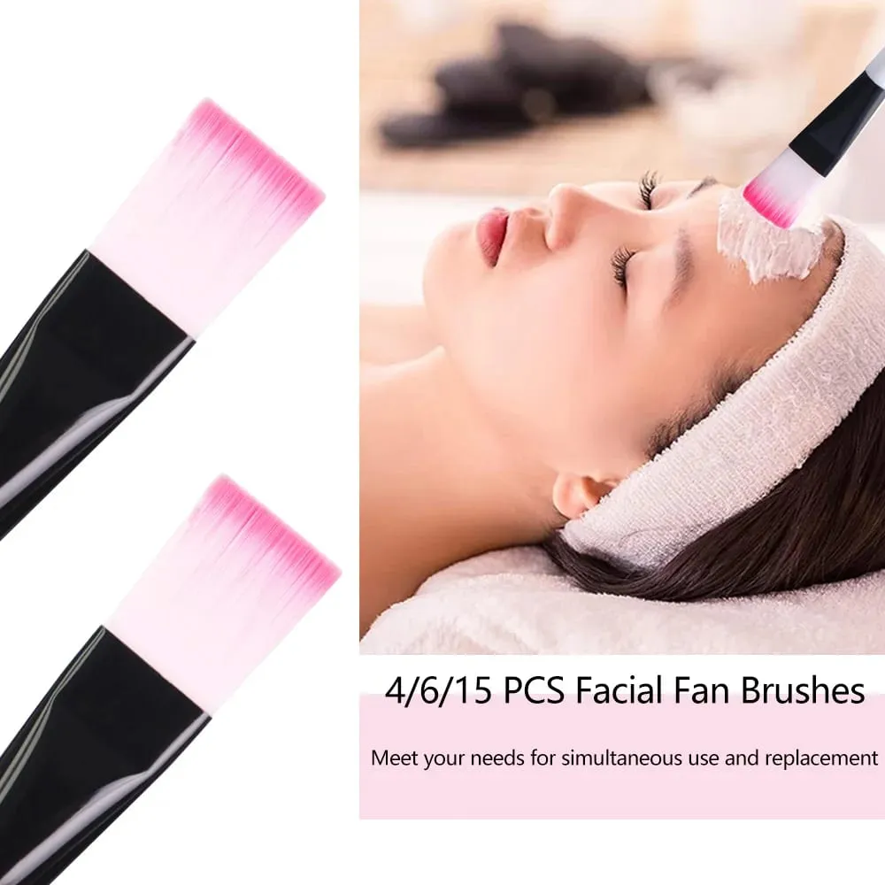 10PCS Facial Fan Mask Brushes Face Mask Applicator Tool Makeup Brushes For Esthetician Women DIY Facial Mask Cosmetic Tools
