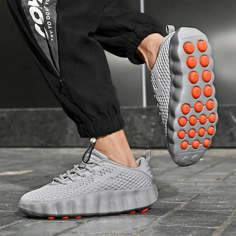 Men Comfortable Running Shoes Breathable Thick Sole Non-slip Casual Sports Shoes Cushioning Outdoor Walking Sneakers for Women