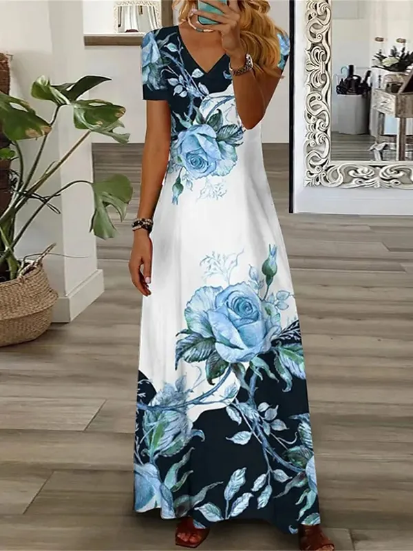 Women Loose Vintage Fashion Ruffles Befree Dress Large Big Lace Sexy Sexy Summer Boho Casual Evering Party Elegant Maxi Dresses