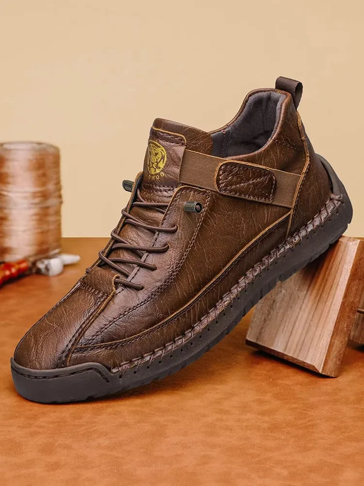 Handmade Men's High-Top Sport Casual Boots Breathable Outdoor Wear with Extended Size Options Classic Ankle Boots