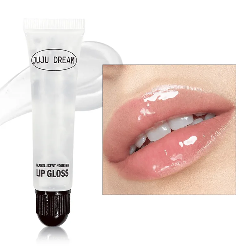 Brillant à lèvres nourrissant clair, baume hydratant pour lèvres sèches, finition brillante en verre longue durée, maquillage pour les lèvres brillant à porter seul