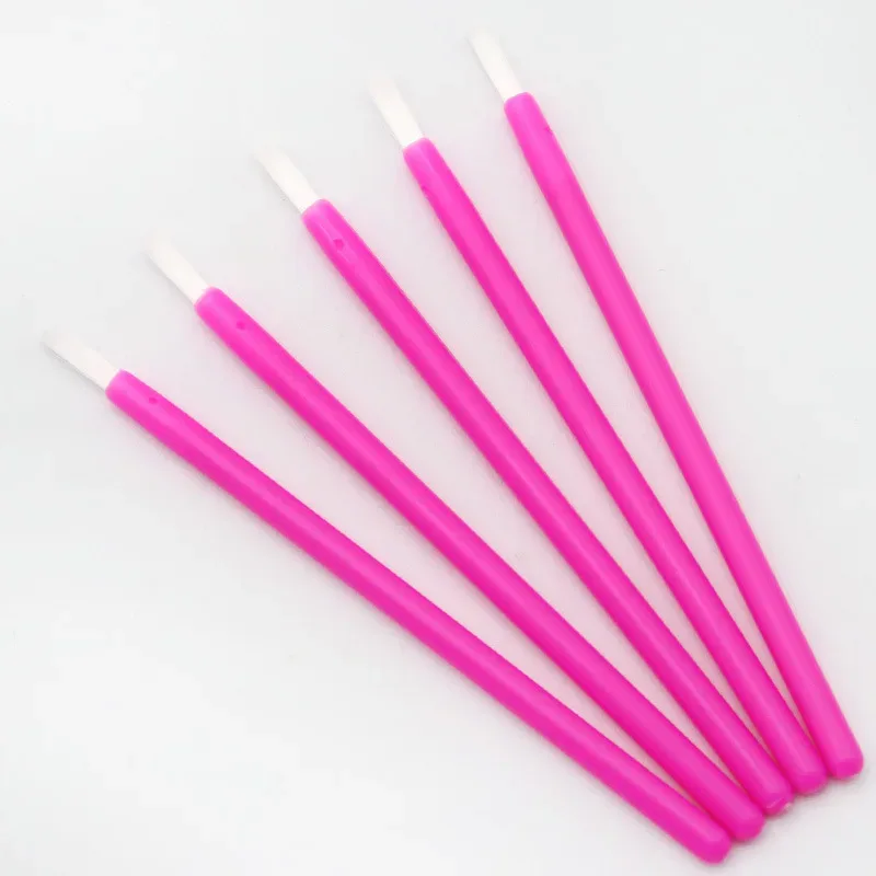 50Pcs Disposable Nylon Fiber Lip Brush Lipstick Wands Clean Applicator lip Gloss Brushes portable Cosmetic women Makeup Tools