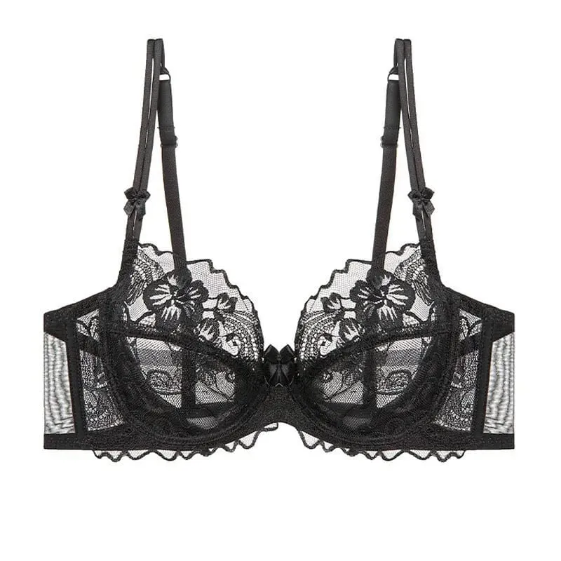 Victorian Lace Purple Underwear Set Soft Underwire Bralette Ultra Thin Anti-sagging Elegant Female Underwear Set