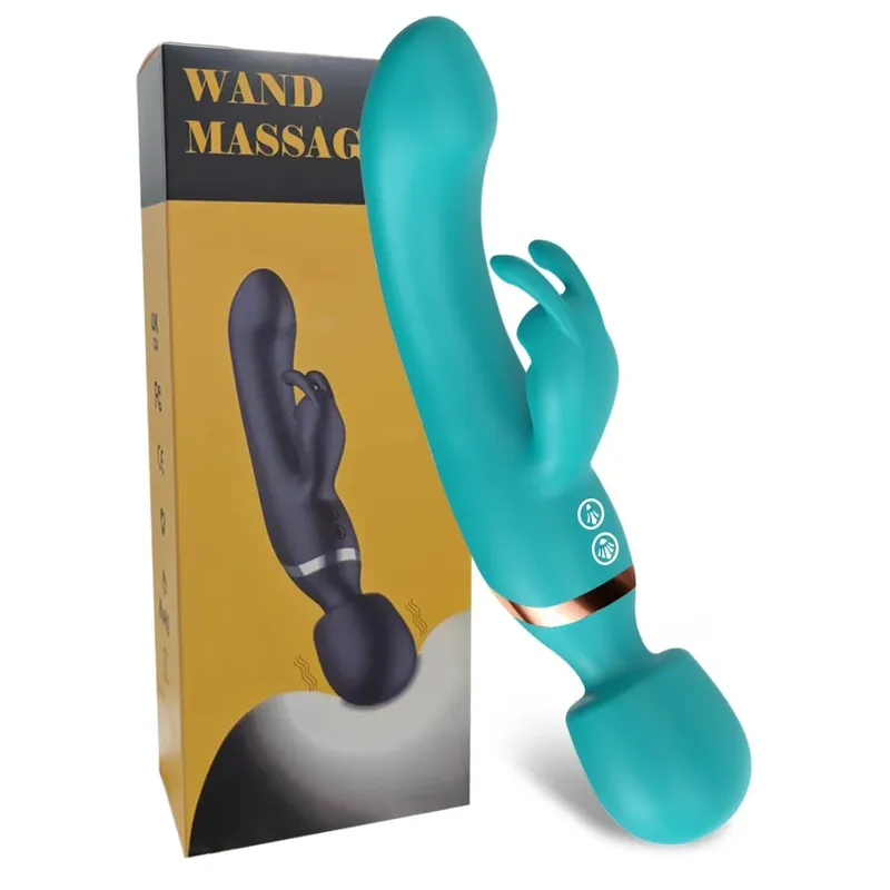 3 IN 1 Rabbit Vibrator AV Sex Machine 10 Vibrating Modes Magic Wand Clit Stimulator G Spot Vagina Massager Sex Toy For Couples