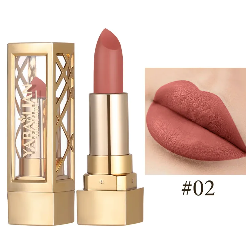 Batom creme antiaderente, brilho labial de longa duração, brilho labial fosco, à prova d'água e fácil de aplicar maquiagem