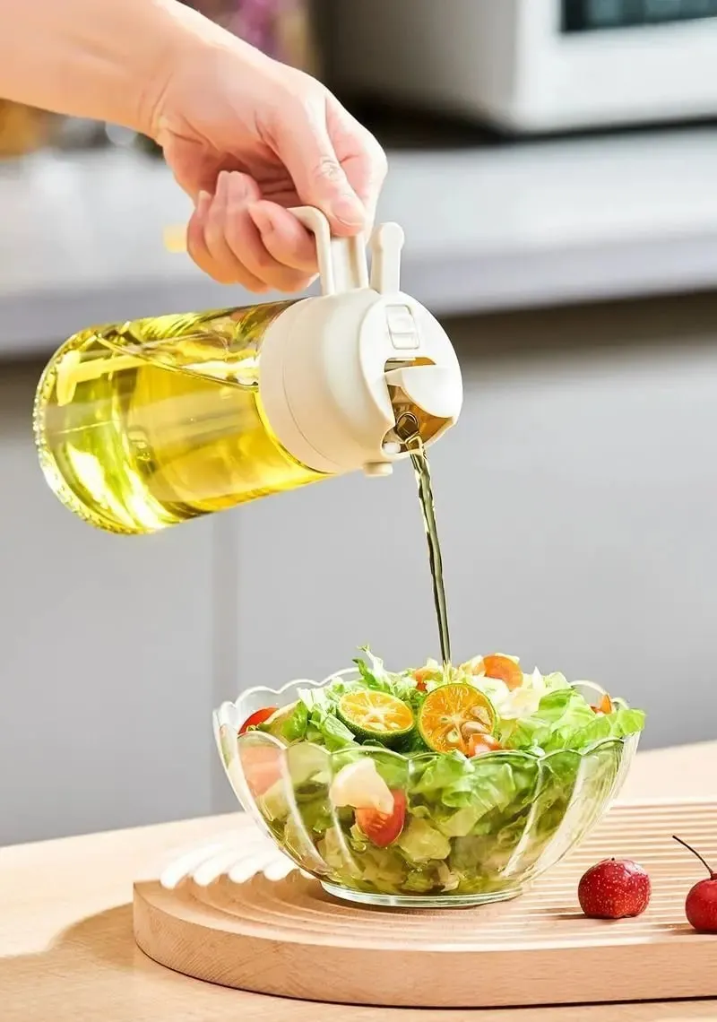 תרסיס שמני מטבח תרסיס שמן זית Cruet ספריי בית מטבח מטיגון אוויר תרסיס קמפינג מנגל בישול בקבוק שמן פלסטיק 200/300 מ"ל/500 מ"ל