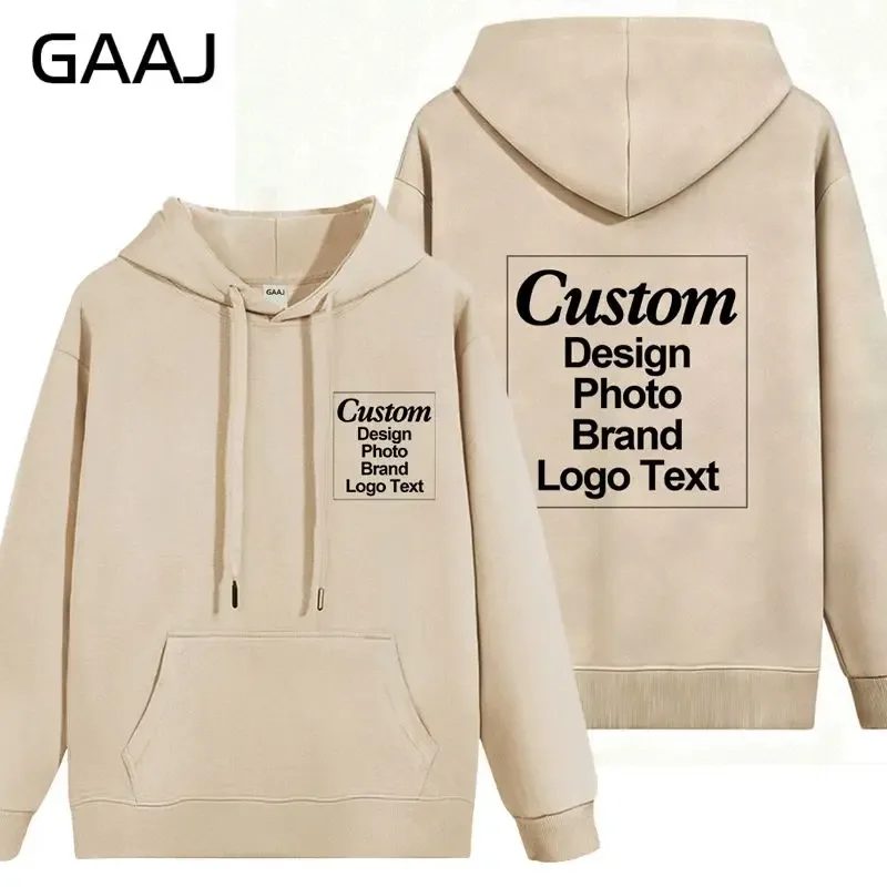 High Quality Custom Hoodie Cotton Sweatshirt Print Embroidery Brand Logo Text Photo Design Men Women Famliy Team Clothing 300g