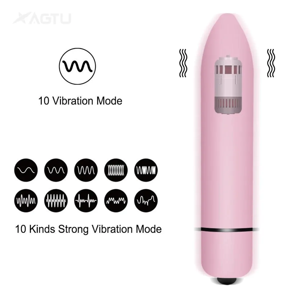 Mini Bullet Vibrator for Women Female Masturbation 10 Speed G Spot Clitoris Anal Vibration Stimulator for Women Massager Sex Toy