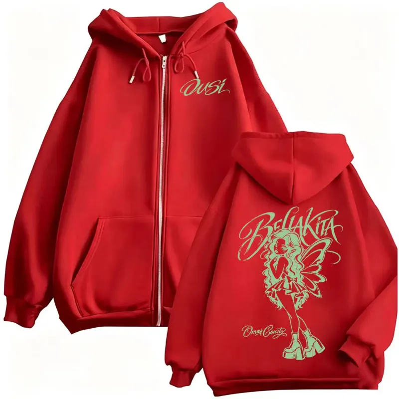 Rapper Omar Courtz Por Si Manana No Estoy Album Tour Zip Up Hoodies Men Women Harajuku Gothic Aesthetics Sweatshirt Jacket Coats