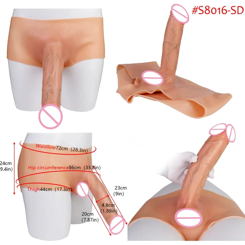 Black Nude Strapon Big Realistic Ejaculation Dildo Silicone Squirting Panties With Simulated Solid Penis Sex Toy For Women