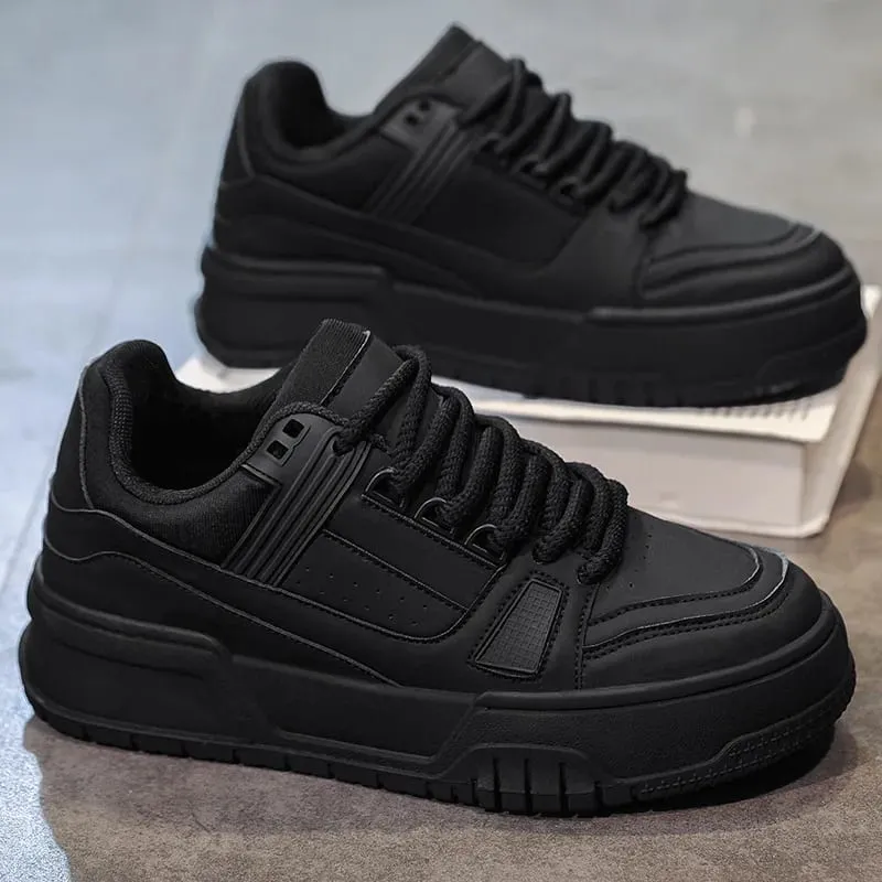 Men Sneakers Casual Shoes Men Flats Zapatillas Hombre Lightweight Pu Leather Breathable Shoe Mens White Sports Tenis Shoes