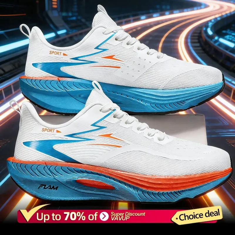 Men Sports Speciality Running Shoes Carbon Board Marathon Breathable Lightweight Women's Comfortable Athletic Nonskid Sneakers