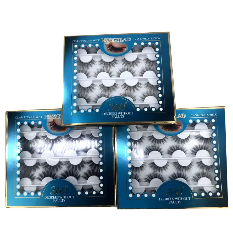 12 pairs of Multipack 3D mink false eyelashes handmade soft and fluffy natural eye makeup tool
