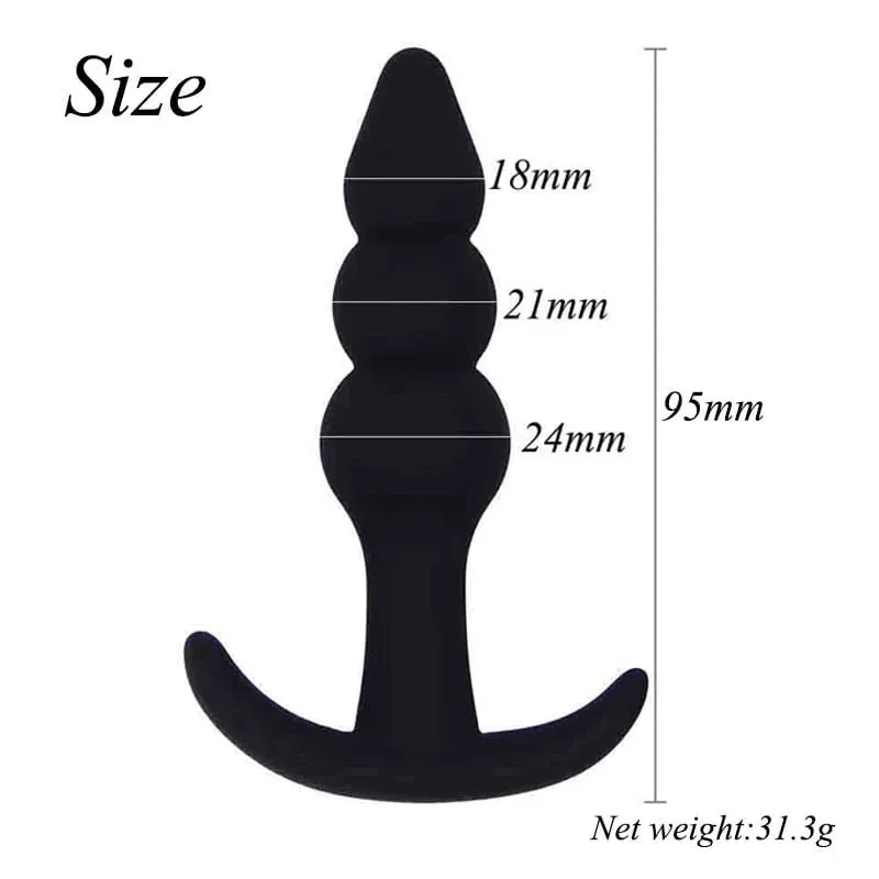 Soft Anal Dildo Butt Plug of Anal Sex Toys Prostate Massager Adult Gay Anal Plug Beads G-spot Erotic Sex Toys For Men Women