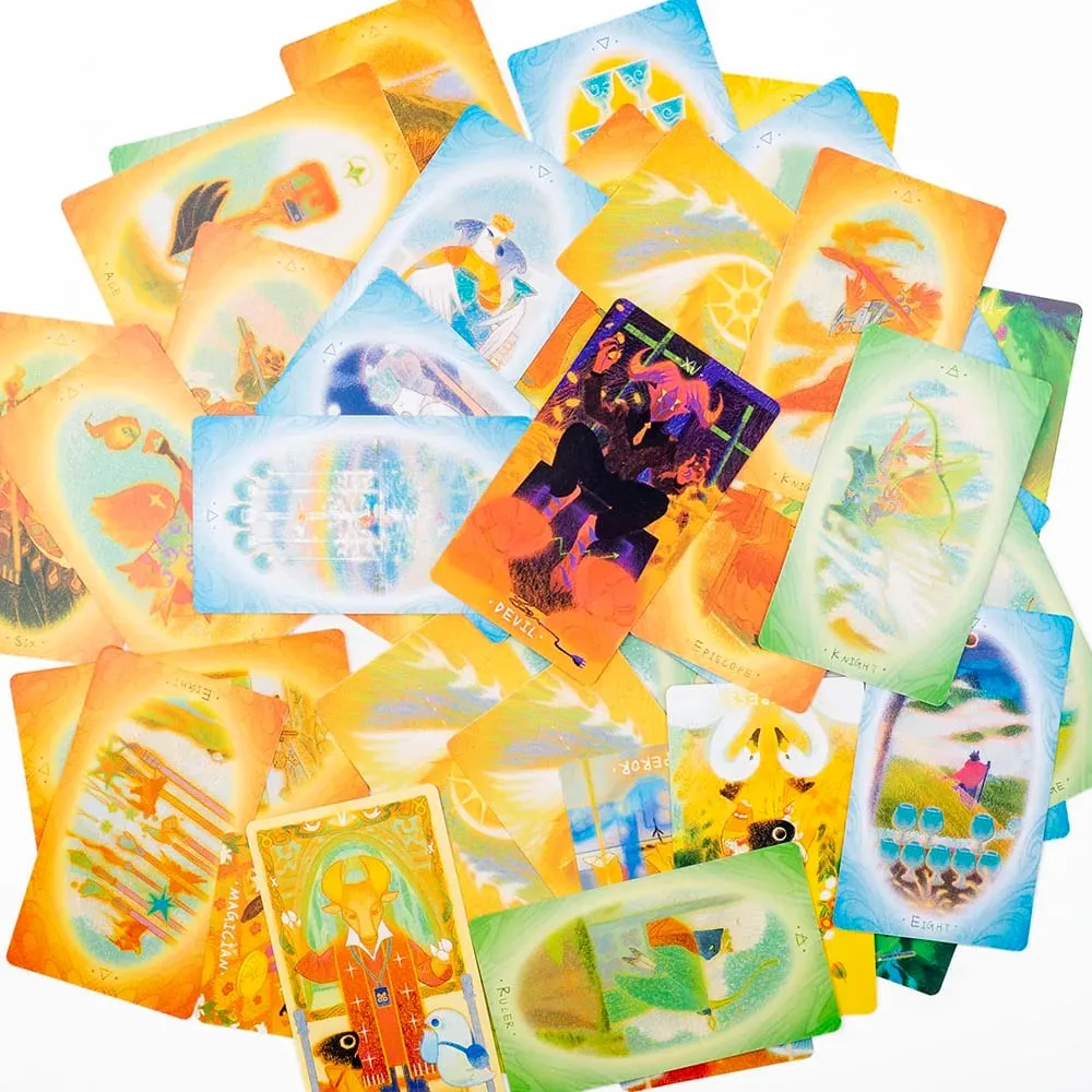 79Pcs A Style Full of Sunshine And Fantasy English Visions Divination Edition Deck Board Playing Games 10.3*6cm