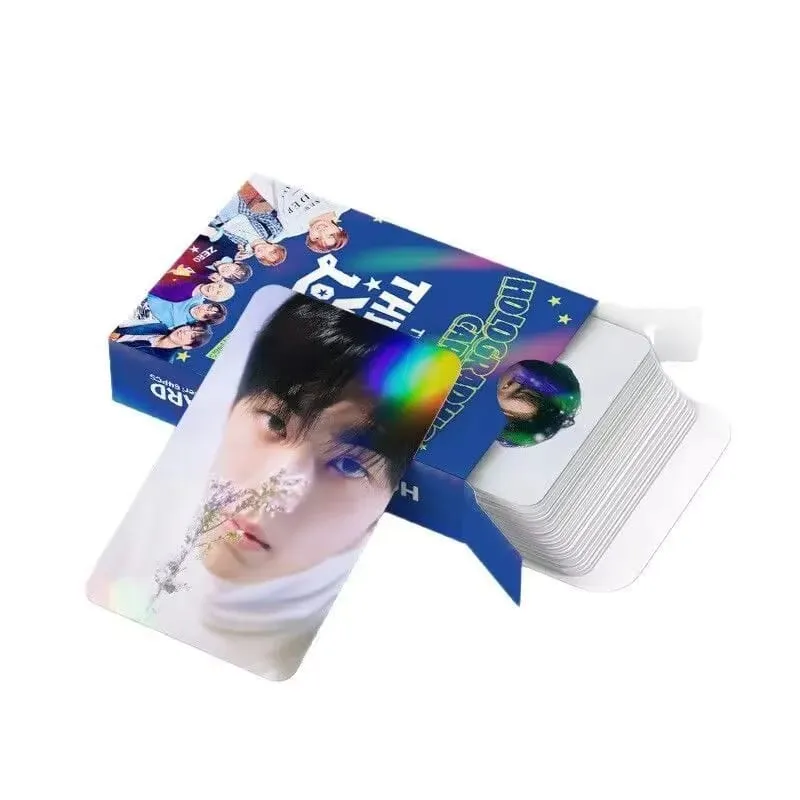 124-piece laser card set featuring Korean boy band TWS (Taiwanese pop music) shimmering photos perfect for Instagram interior