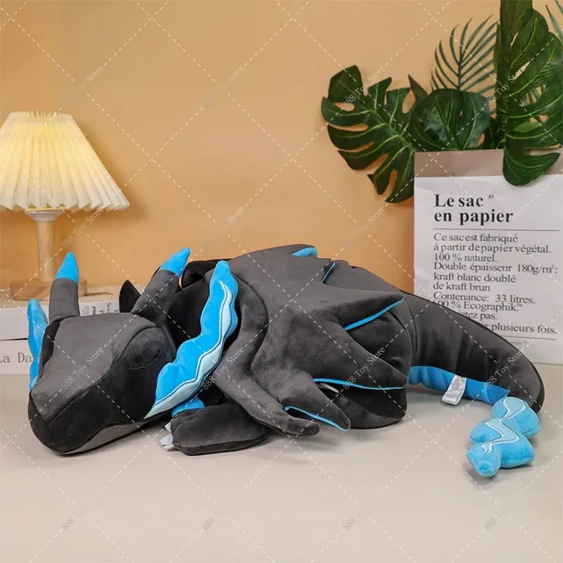Hot Sale Pokemon Mega Charizard X Sleeping Plush Pillow Series Cute Garchomp Mew Umbreon Cubone Sofa Cushion Stuffed Peluche Toy