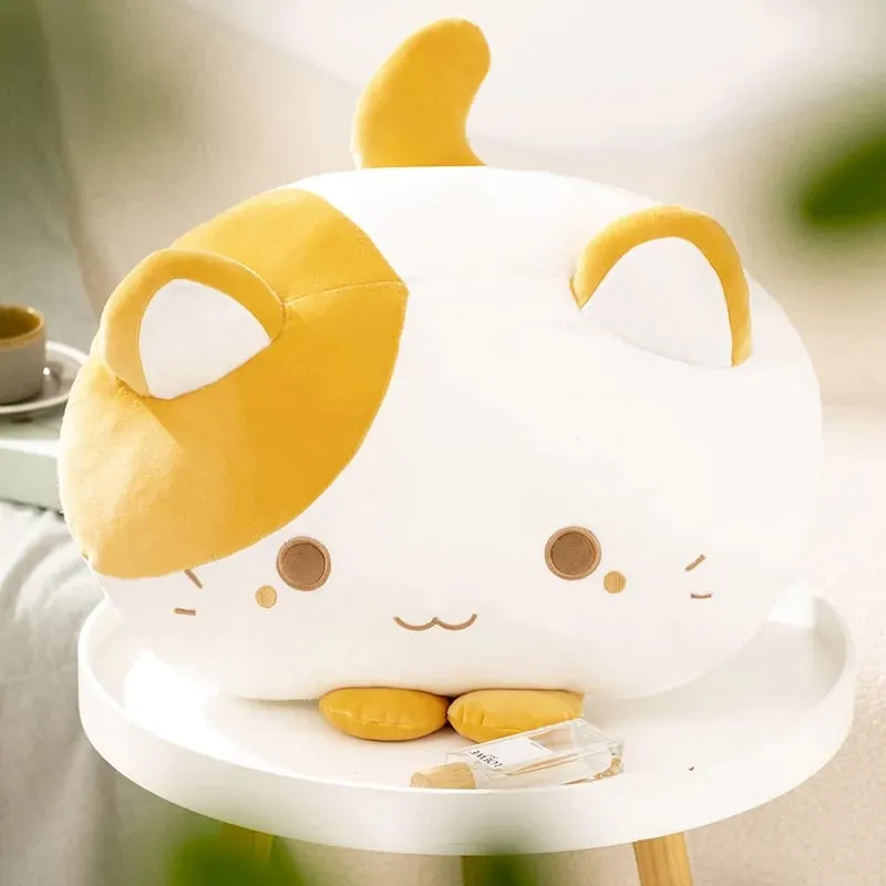 50cm Soft Cat Plush Pillow Cute Fluffy Kitten Stuffed Cushion Sofa Home Decor Sleeping Hugging Pillow Holiday Gift