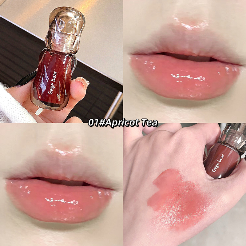 Gege Bear Crystal Gloss Lippentönung – Feuchtigkeitsspendende Herbst-/Winterformel mit Spiegelglanz-Finish und jugendlichem, aufpolsterndem Effekt