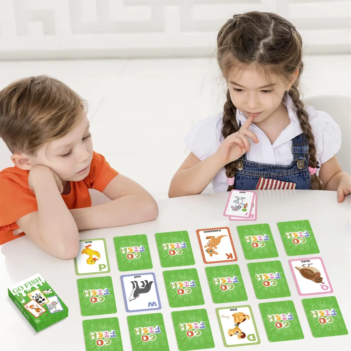 [Go Fish Card Games] Kids 4-8 Educational Alphabet Card Game for Birthday Gifts Family Game Night Preschool
