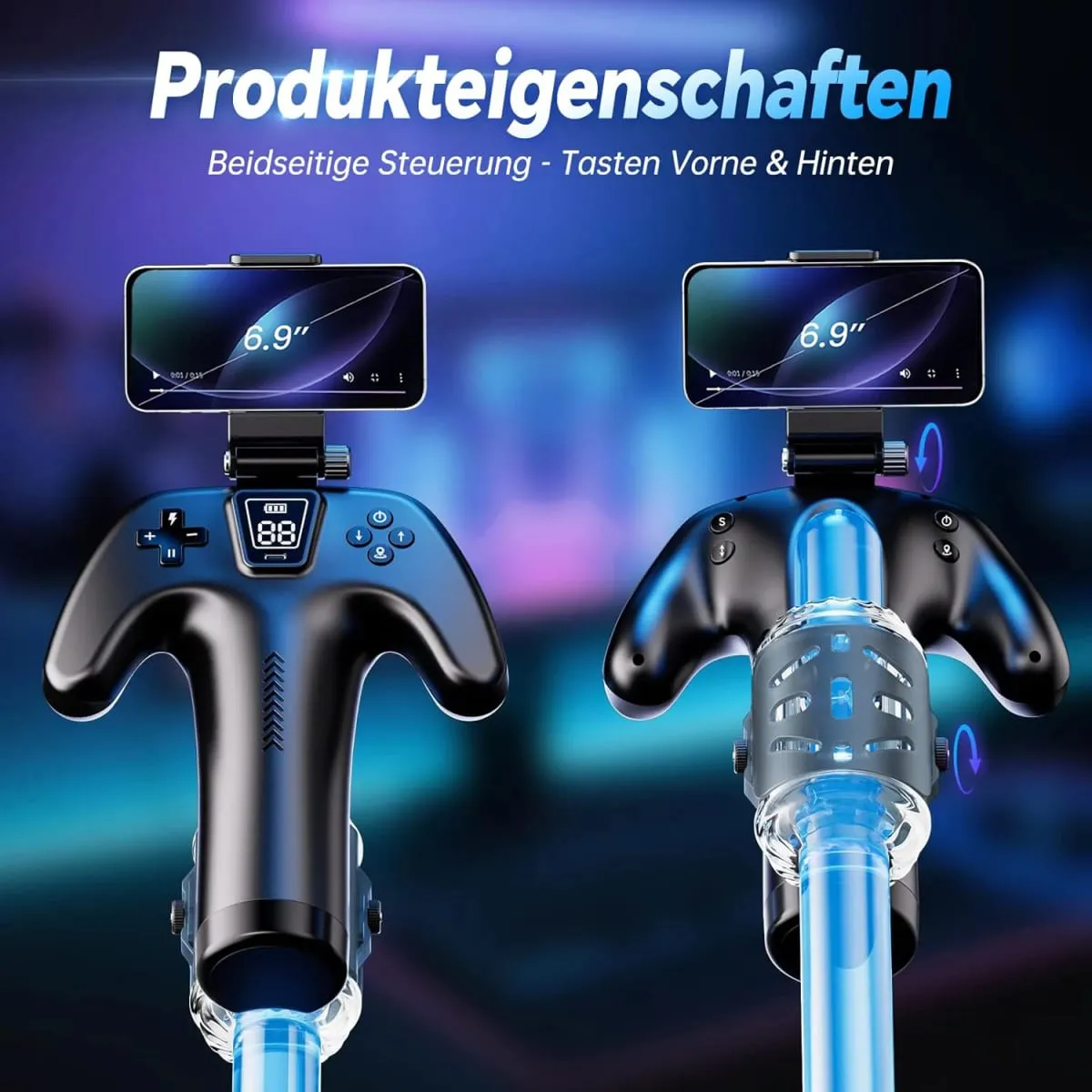 Automatic Male Masturbator Electric Pocket Pussy Masturbator with Mobile Phone Holder Double-Sided Buttons Sex Toy For Men