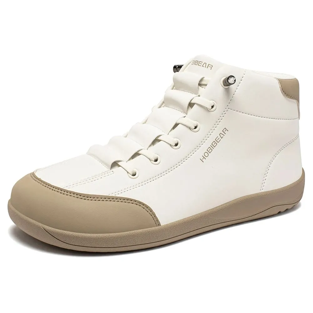 Mid Top Barefoot Shoes Mens Womens Wide Toe Ankle Boots Outdoor Non-Slip Artificial Leather Shoes